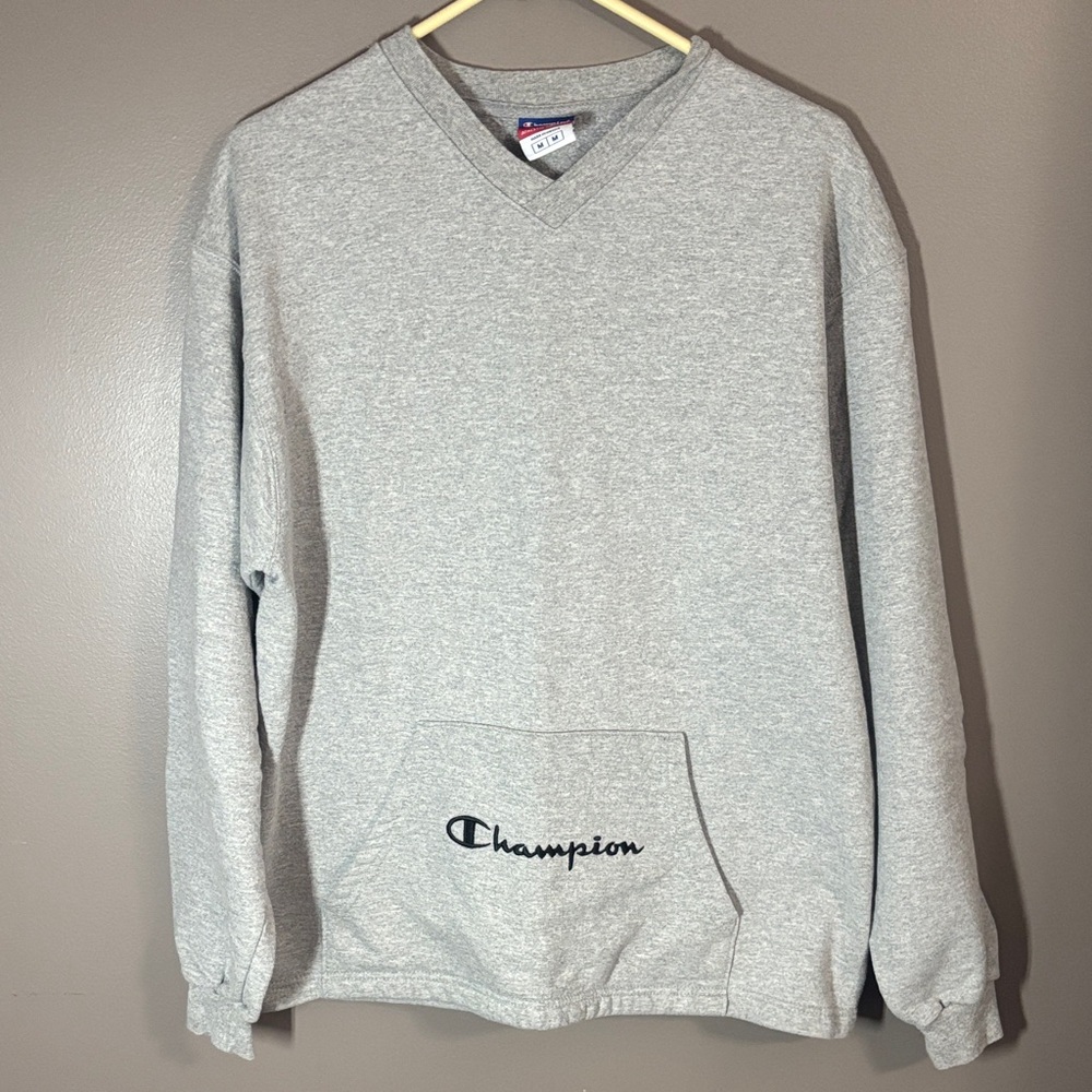 Champion Light Gray V-Neck Pullover